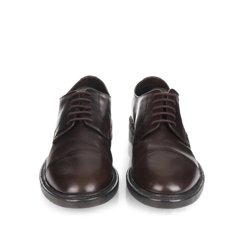 NIB BURBERRY REDWORTHS BROWN LEATHER SHEARLING DERBY OXFORDS 43.5 $795 ITALY - Picture 8 of 12